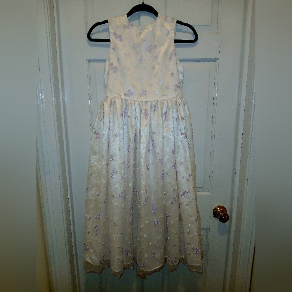 Cinderella Cream and Lavender Formal Dress
